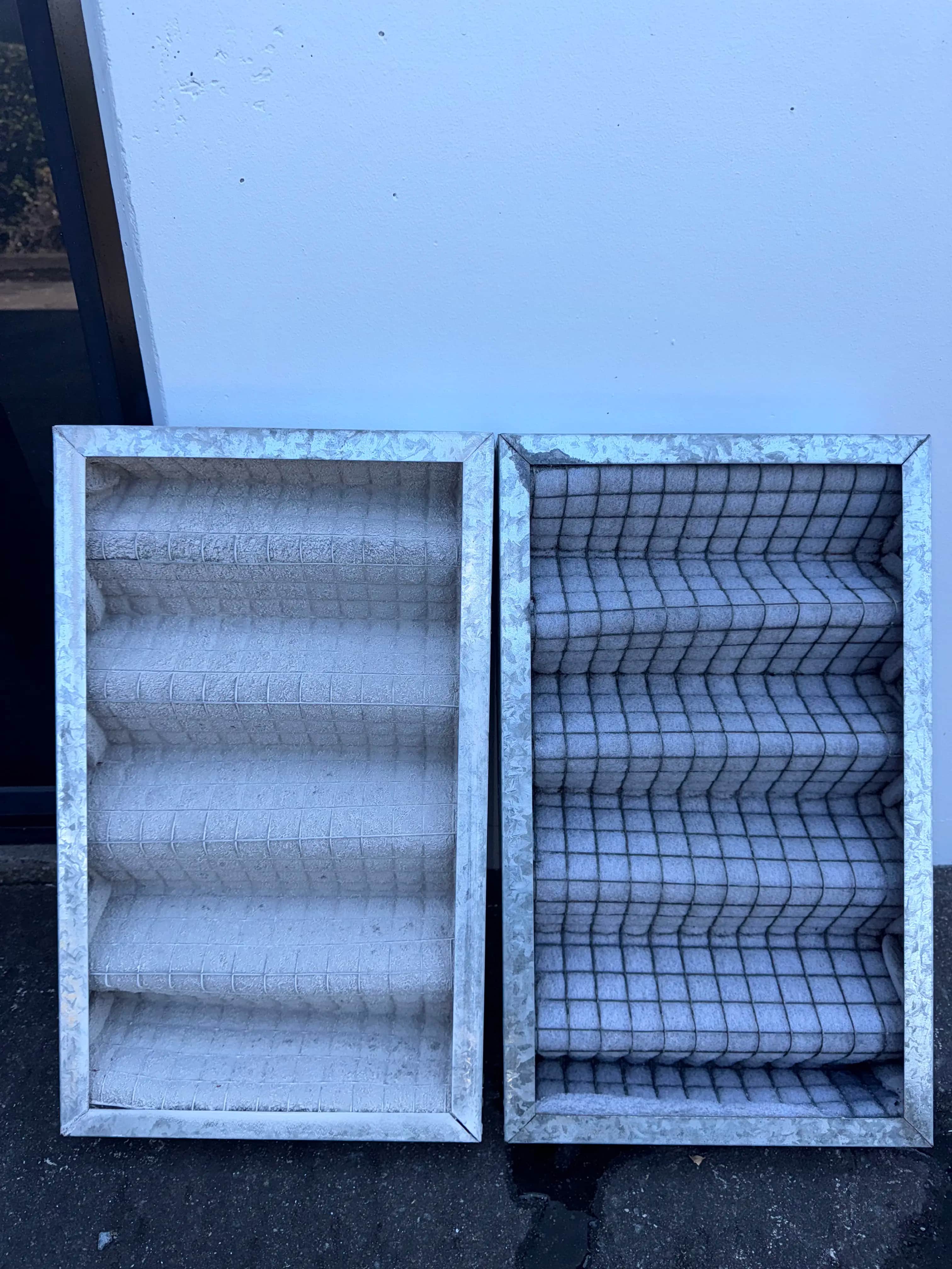 Pleated high efficiency return air filter panels