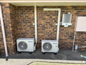 maintenance improves energy efficiency in 2 outdoor AC units